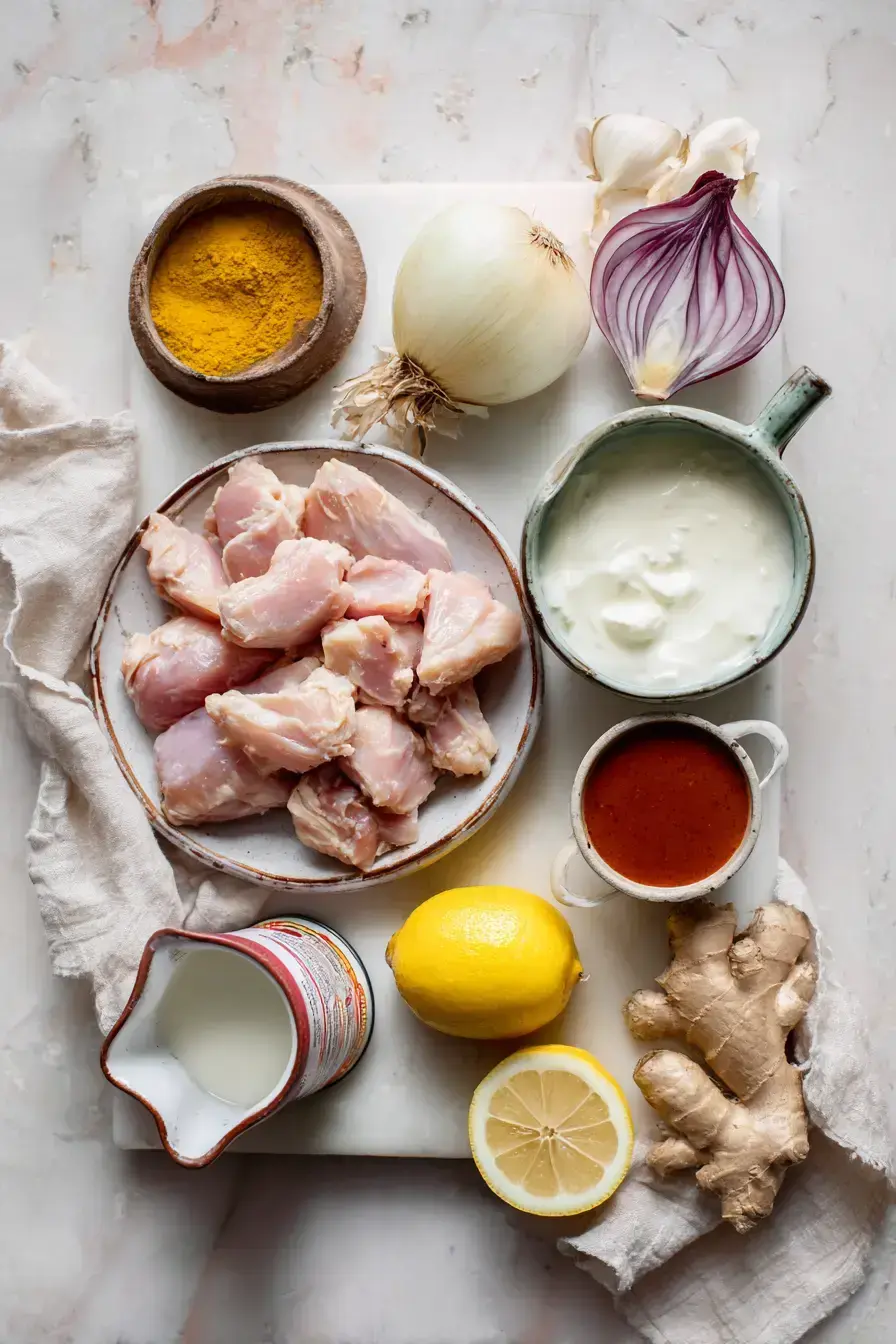 Butter Chicken ingredients preparation