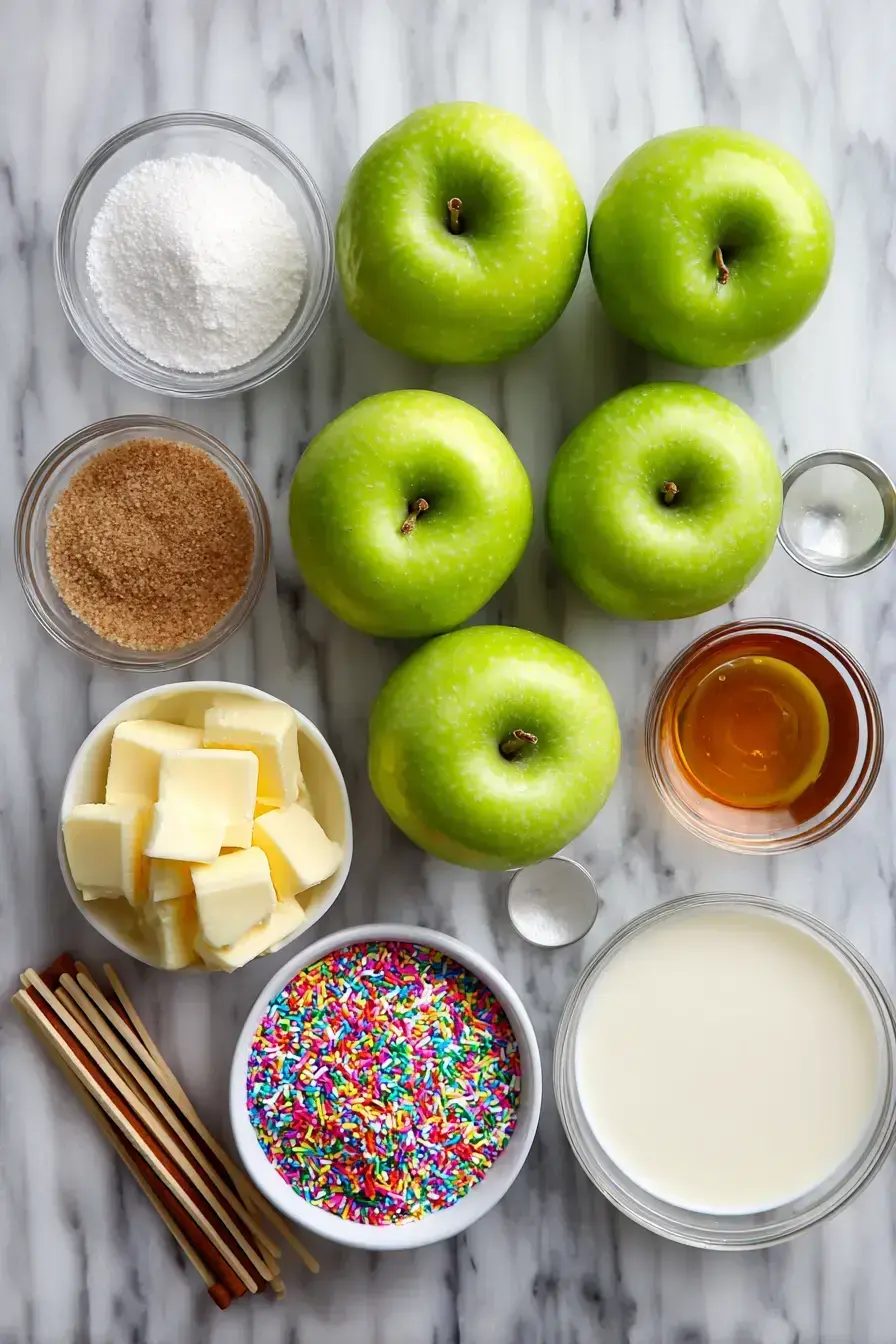 Candy Carnival Caramel Apples ingredients preparation