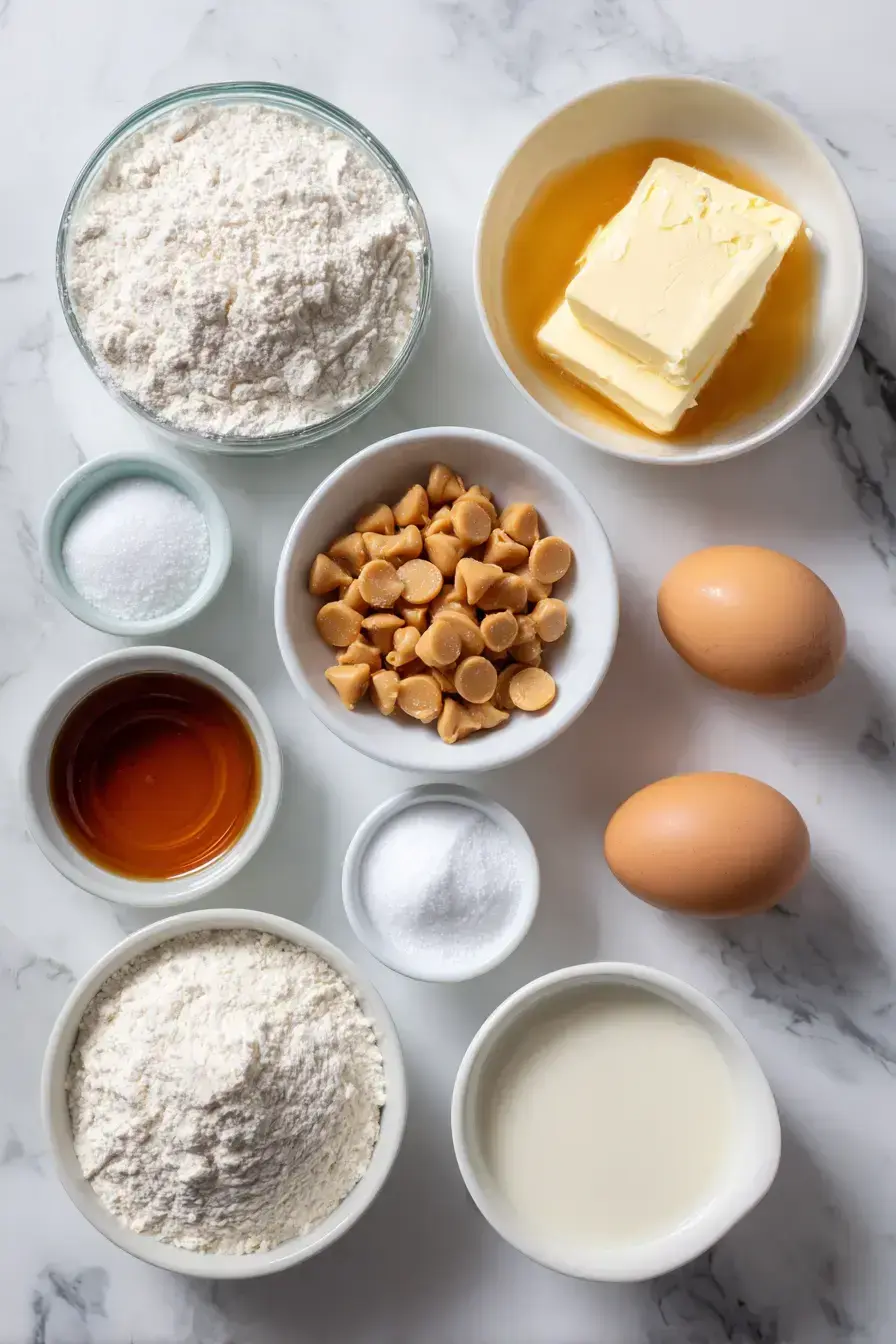Caramel Butterscotch Cake ingredients preparation
