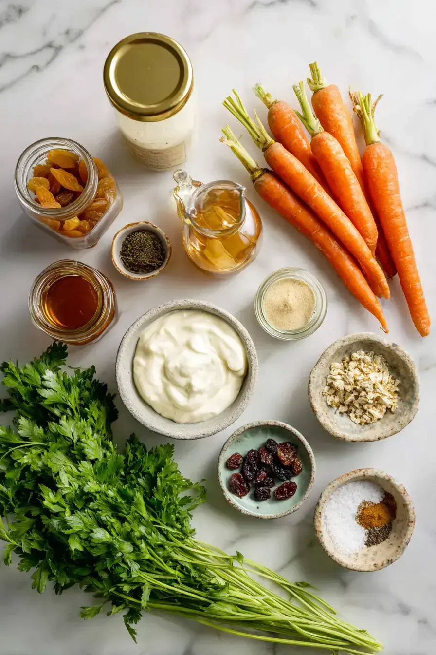 Carrot Salad ingredients preparation