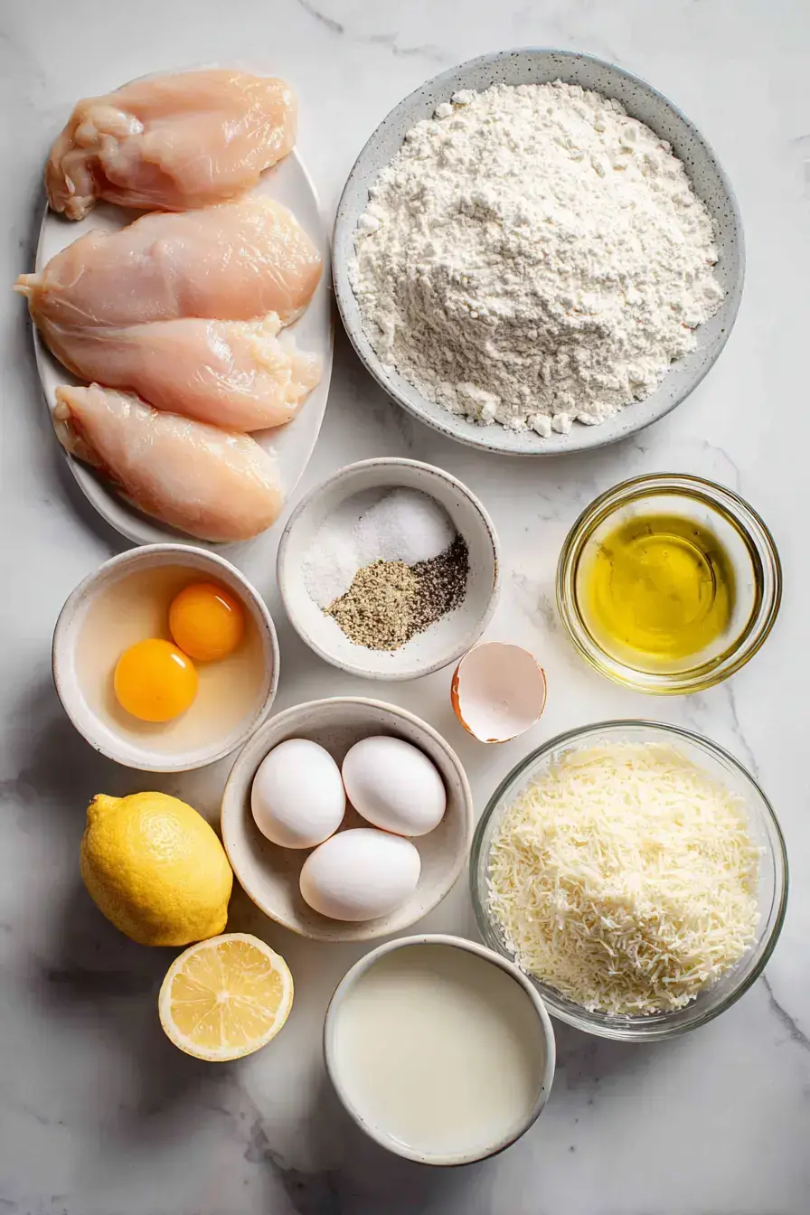 Chicken Cutlets ingredients preparation