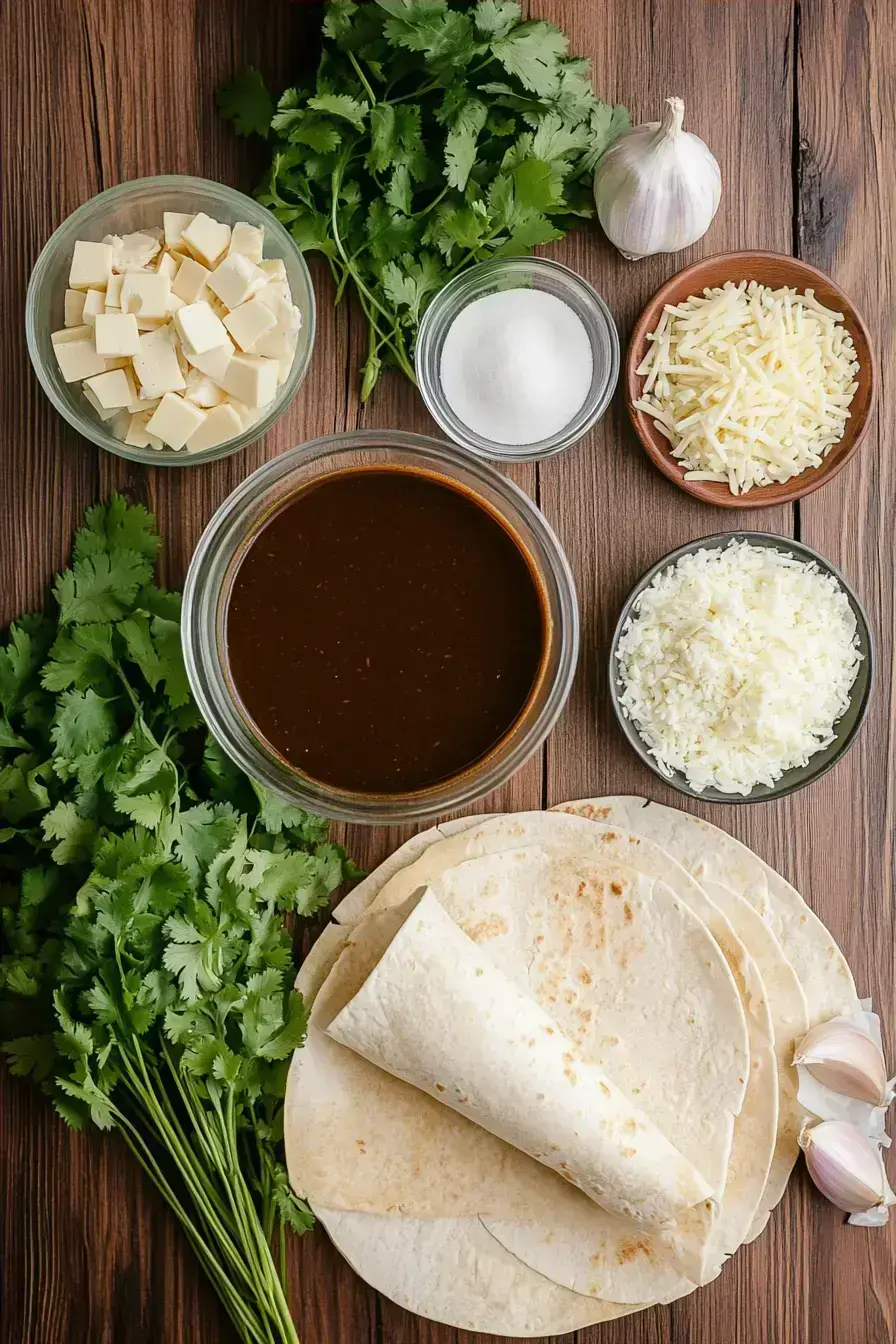 Chicken Mole Enchiladas ingredients preparation