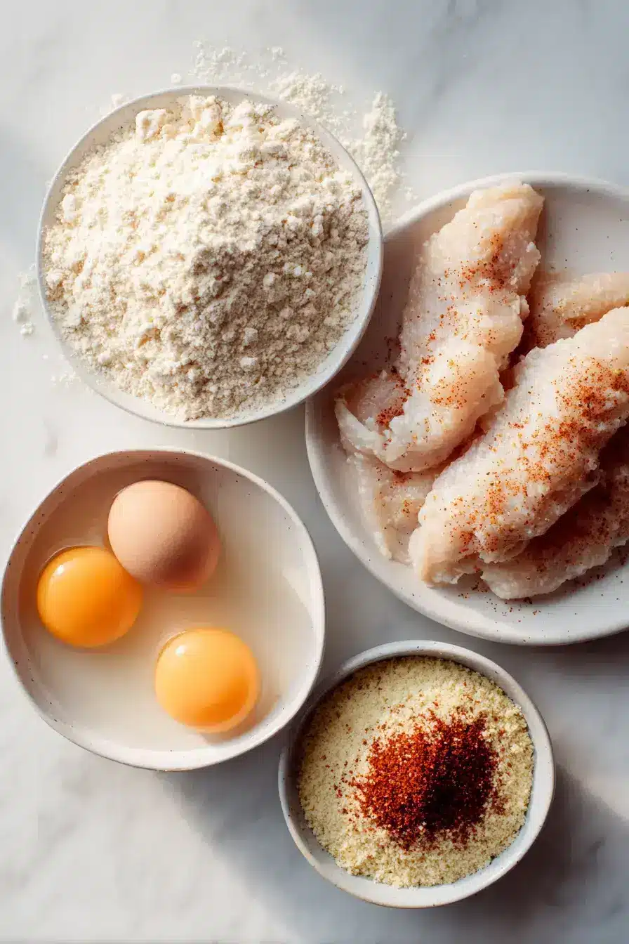 Chicken Tenders ingredients preparation