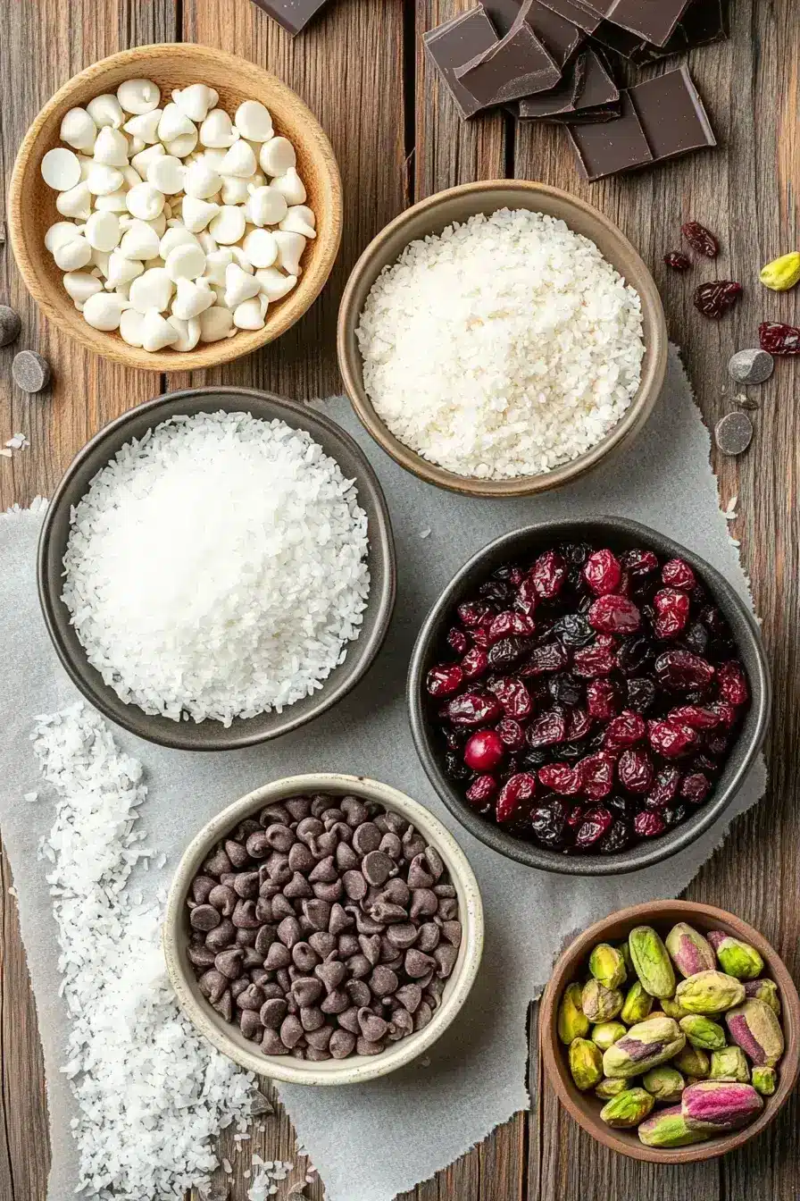 Chocolate Bark ingredients preparation