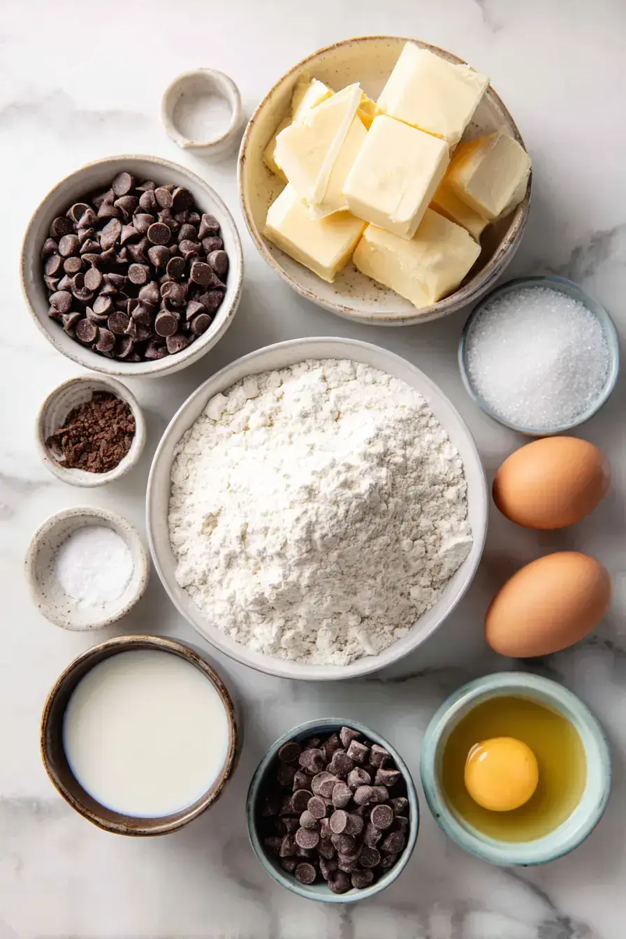 Chocolate Chip Bread ingredients preparation