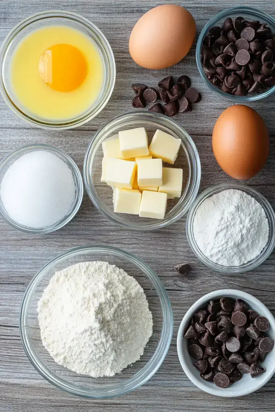 Chocolate Chip ingredients preparation
