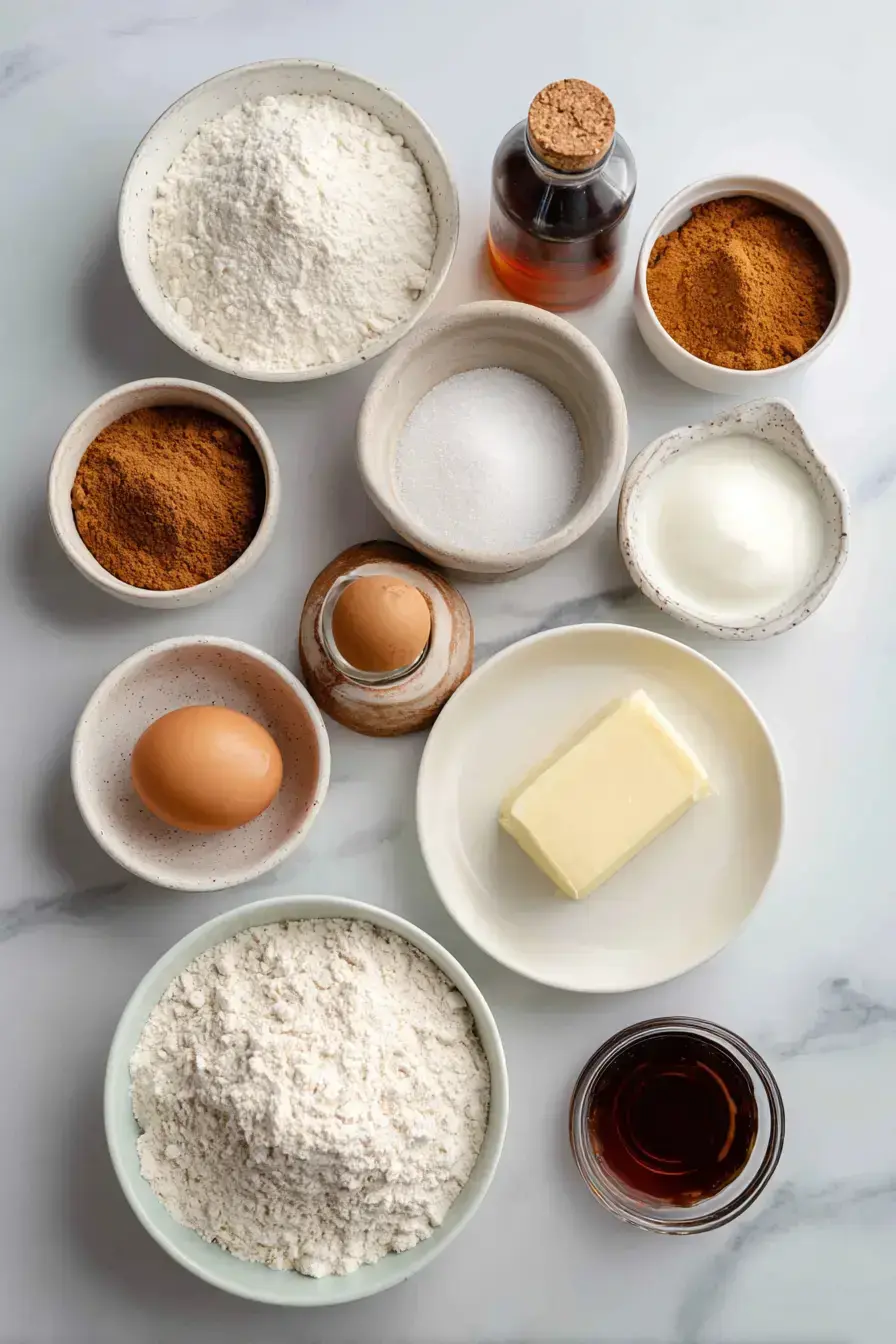 Cinnamon Swirl Muffins ingredients preparation