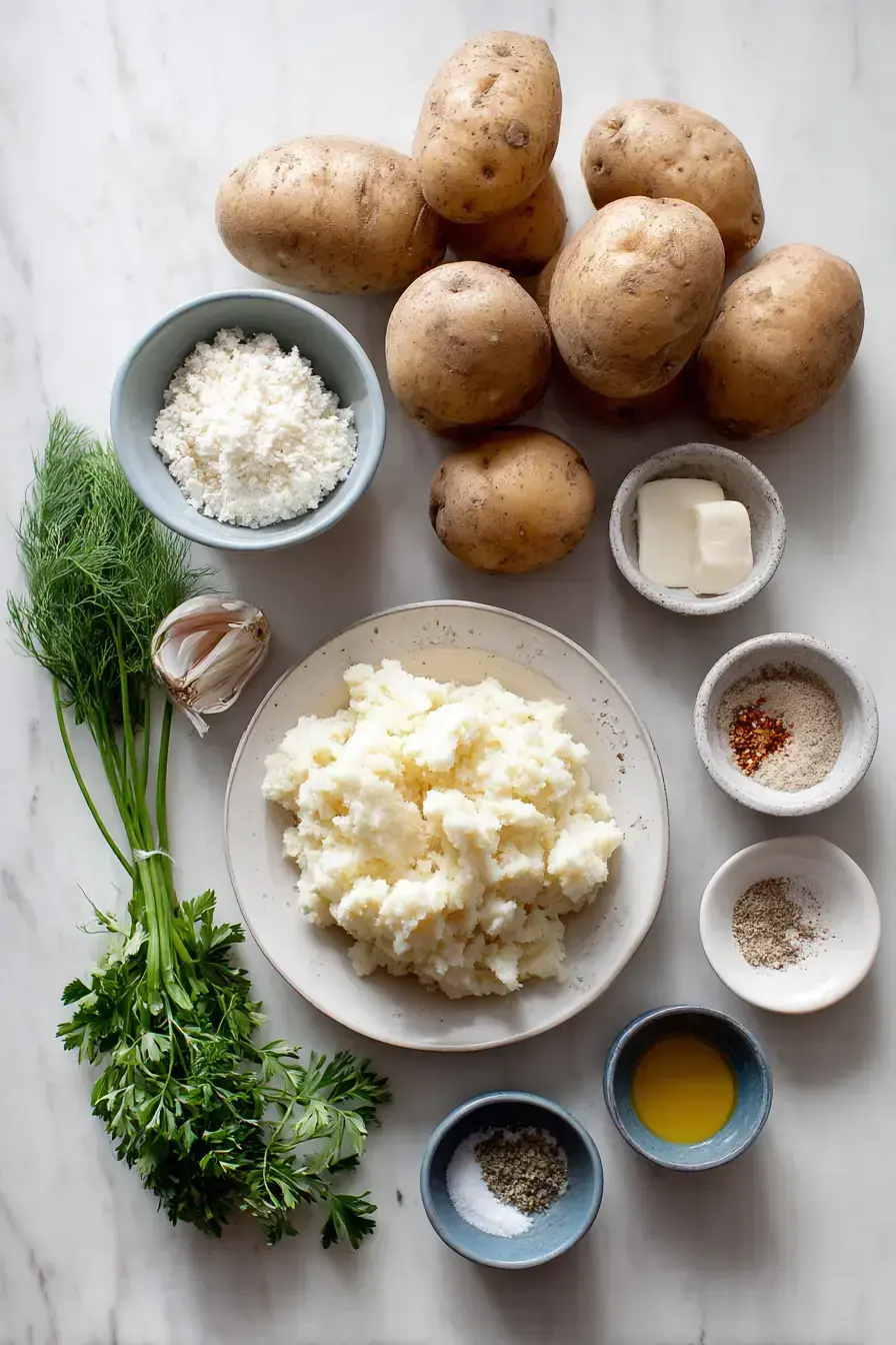 Colcannon Mashed Potatoes ingredients preparation