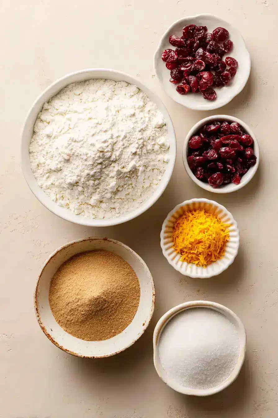Cranberry Orange Cinnamon Rolls ingredients preparation
