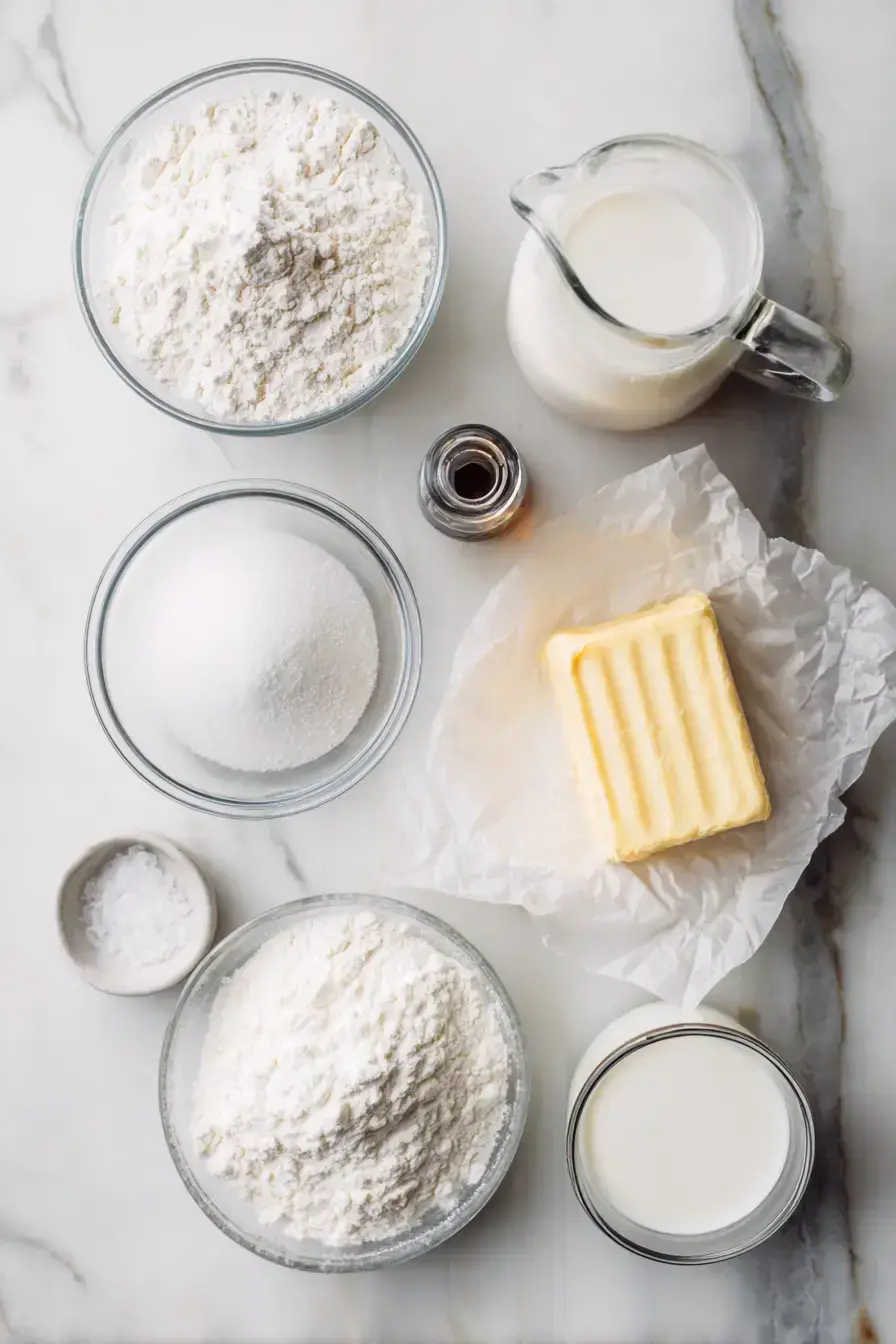 Ermine Frosting ingredients preparation