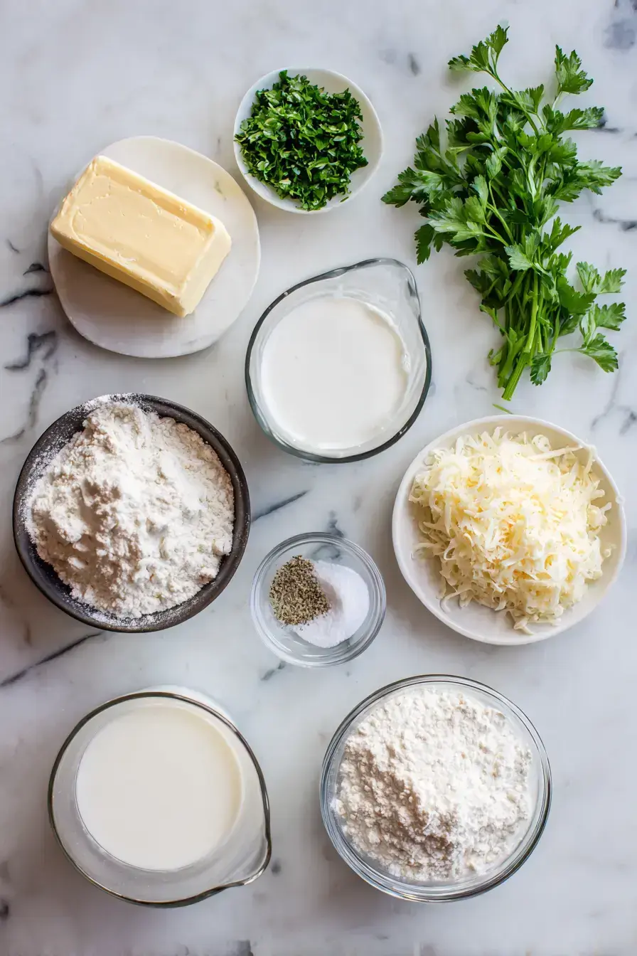 Garlic Parmesan Sauce ingredients preparation