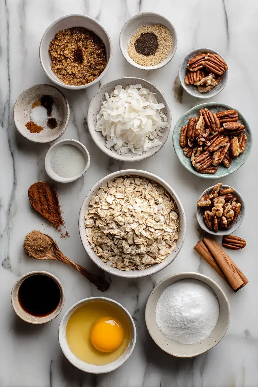 Gingerbread Granola ingredients preparation