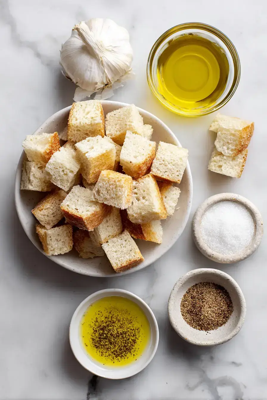 Homemade Breadcrumbs ingredients preparation