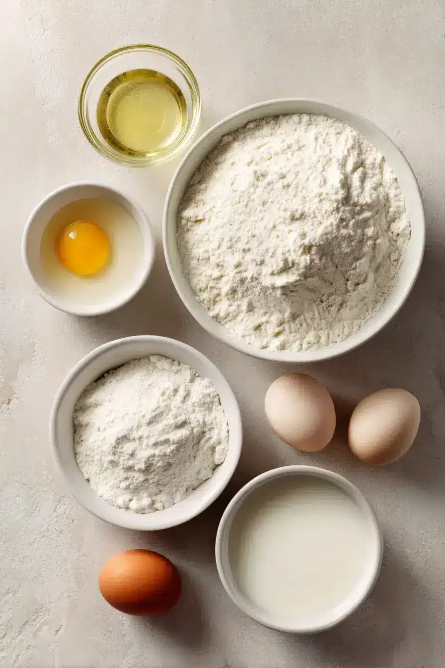 Individual Yorkshire Puddings ingredients preparation