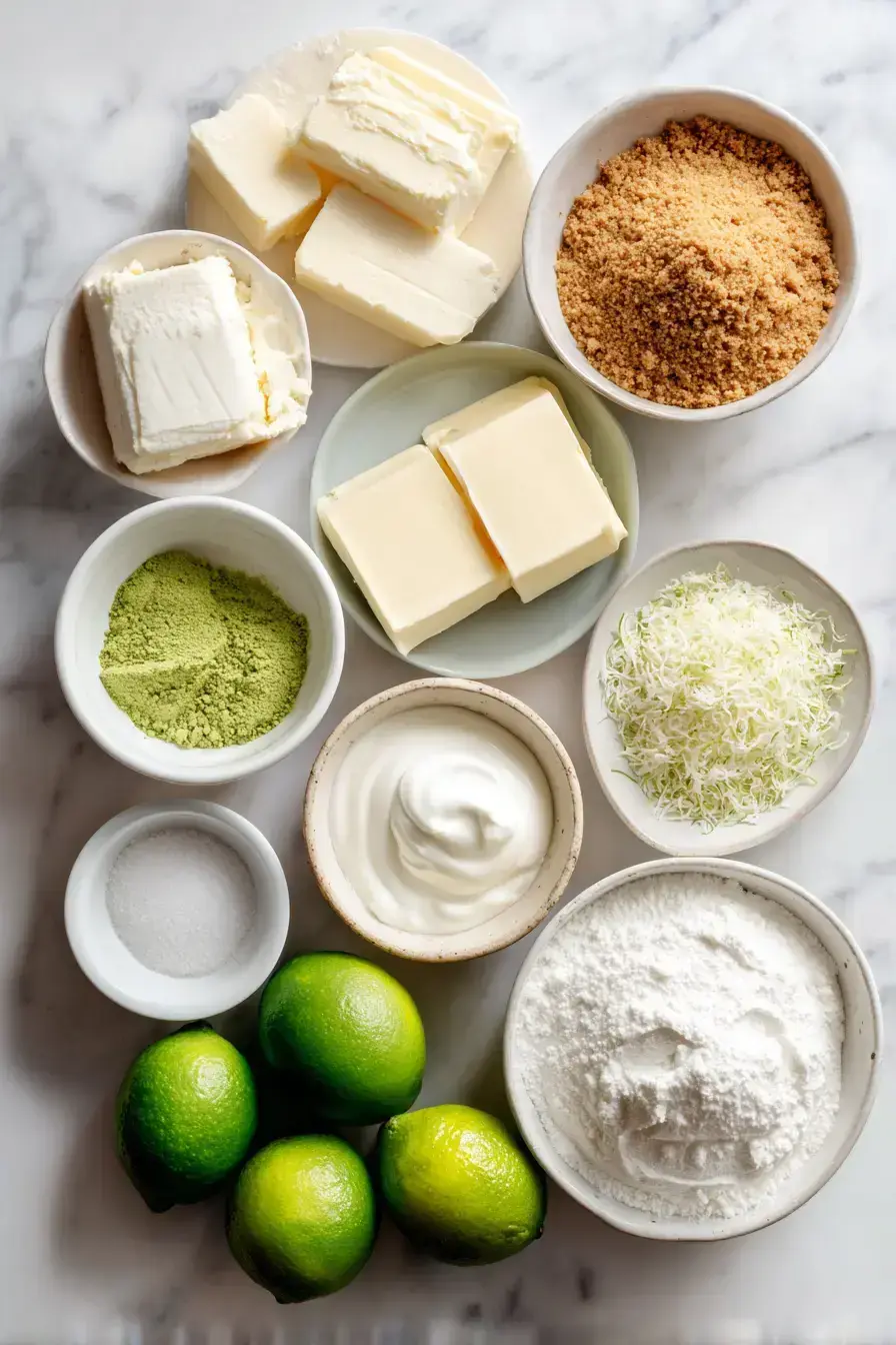 Key Lime Cheesecake ingredients preparation
