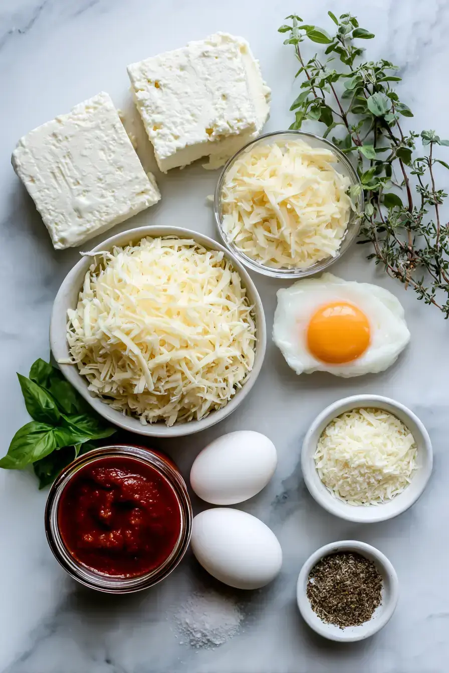 Lasagna 4 Cheese Dip ingredients preparation