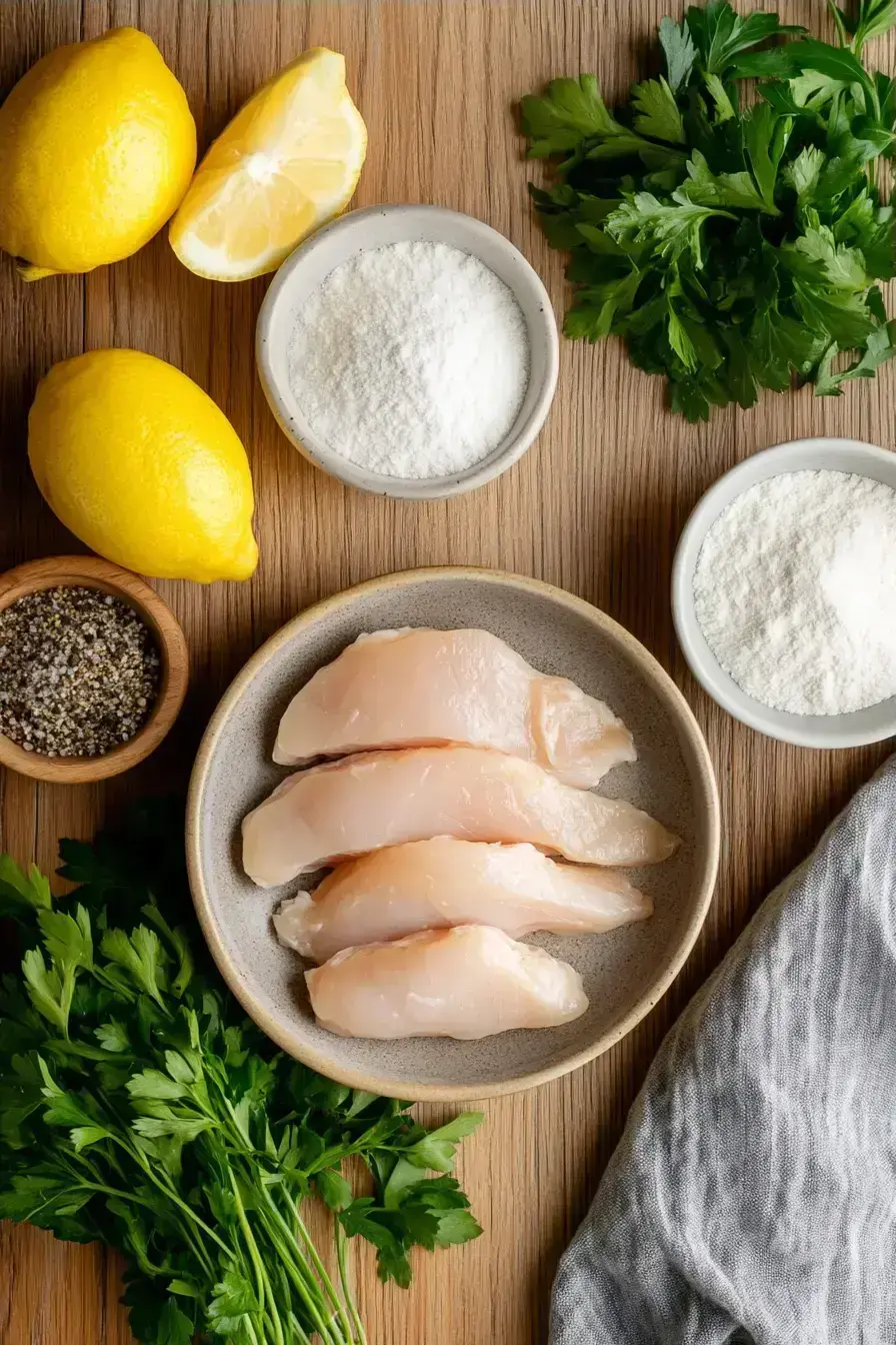 Lemon Chicken ingredients preparation