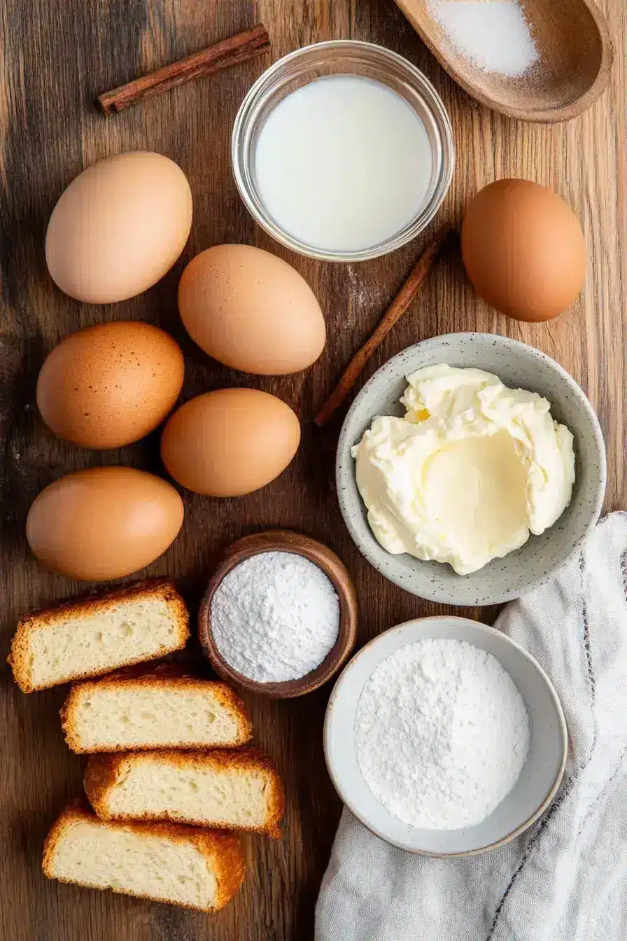 Mascarpone Stuffed French Toast ingredients preparation