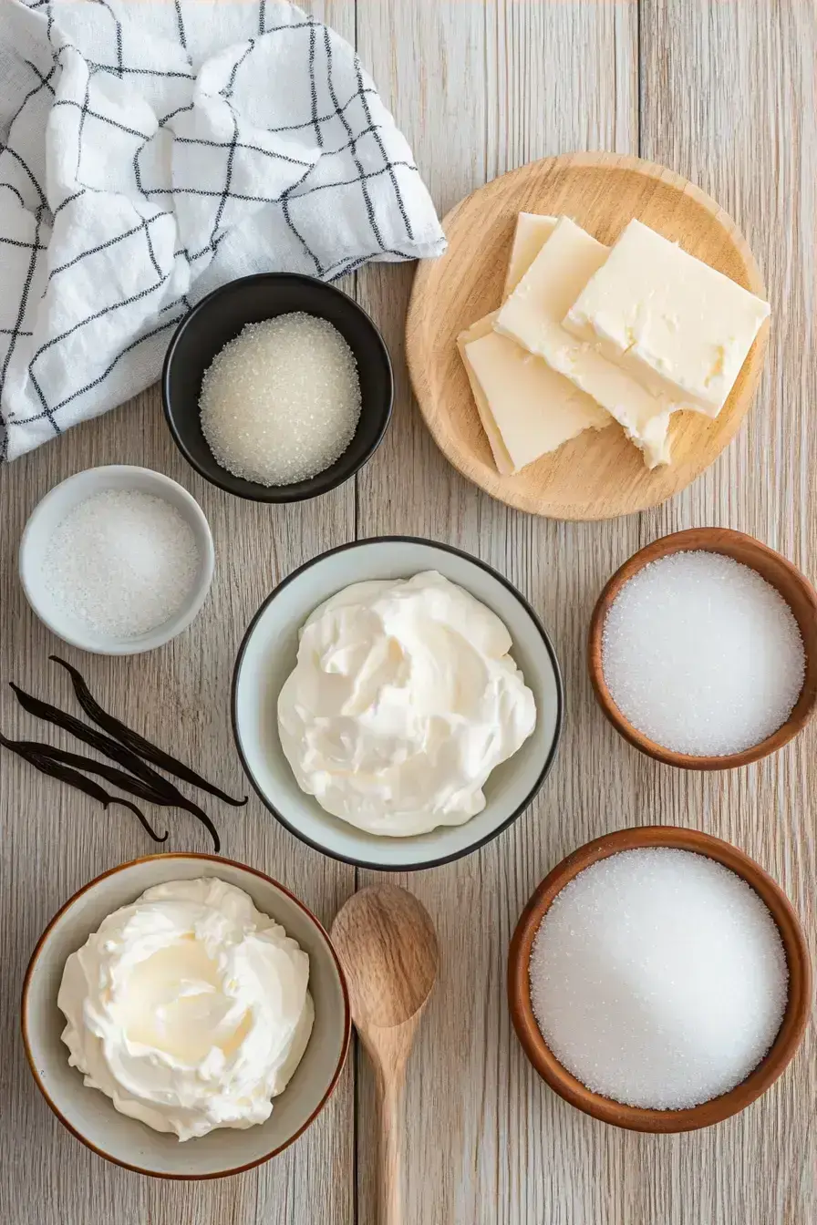 Mascarpone Whipped Cream ingredients preparation