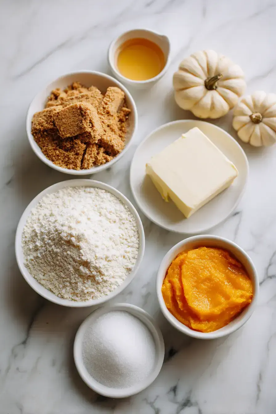 Pumpkin Cake Cheesecake ingredients preparation