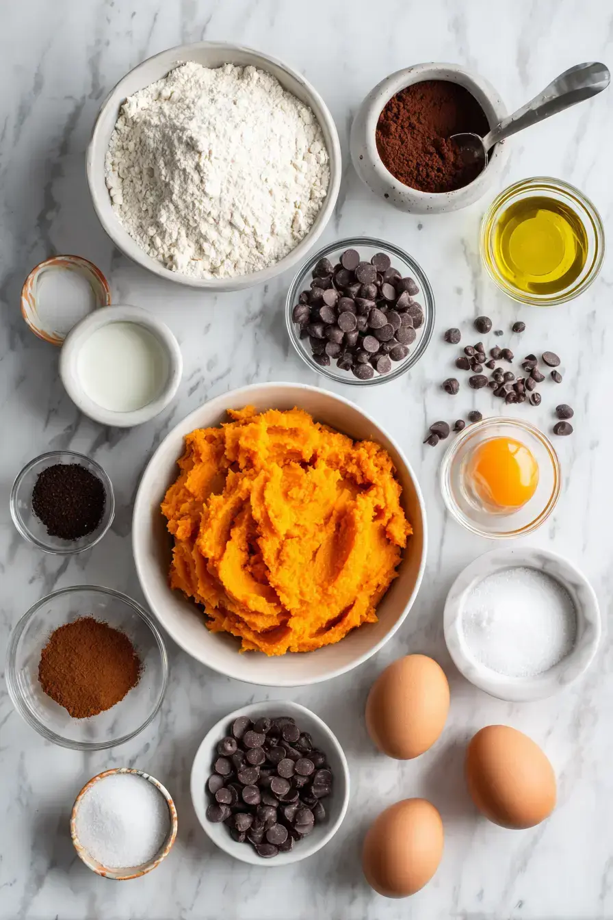 Pumpkin Chocolate Chip Bread ingredients preparation