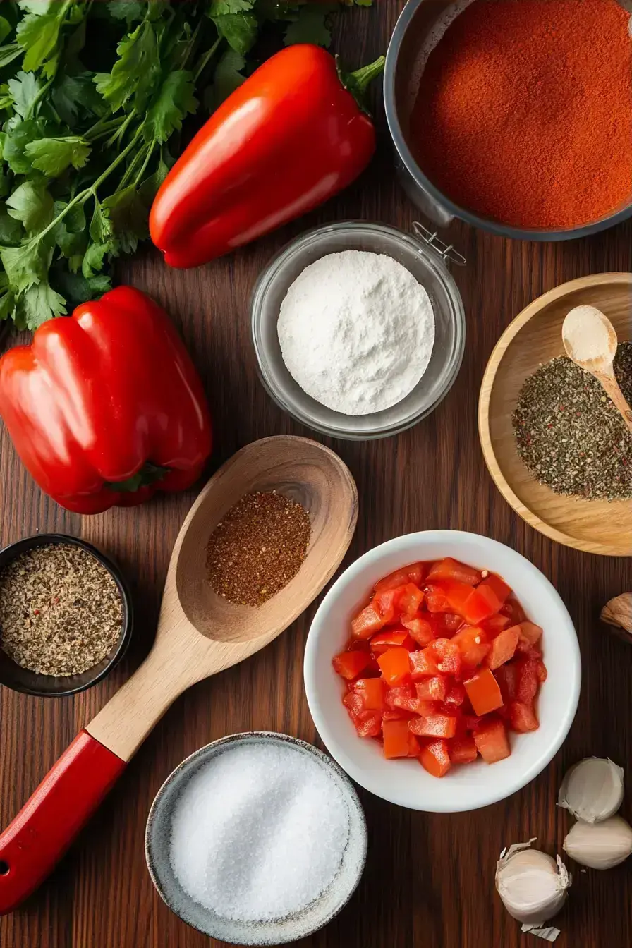 Shakshuka ingredients preparation