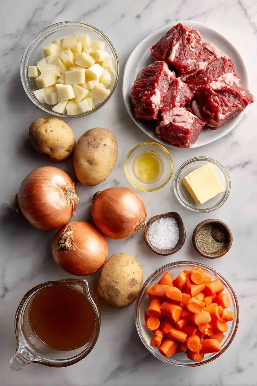 Shepherds Pie ingredients preparation