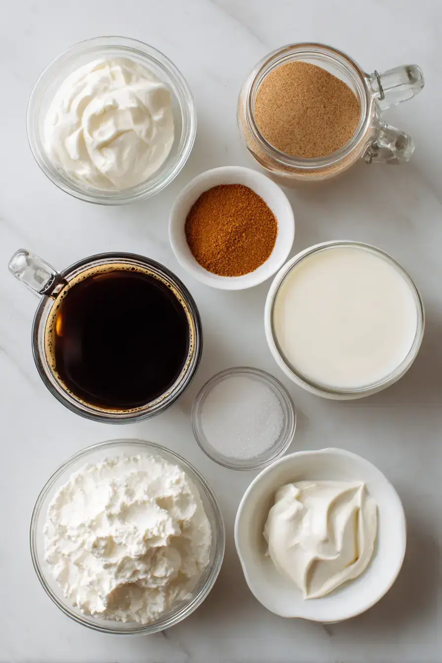 Sour Cream Coffee ingredients preparation