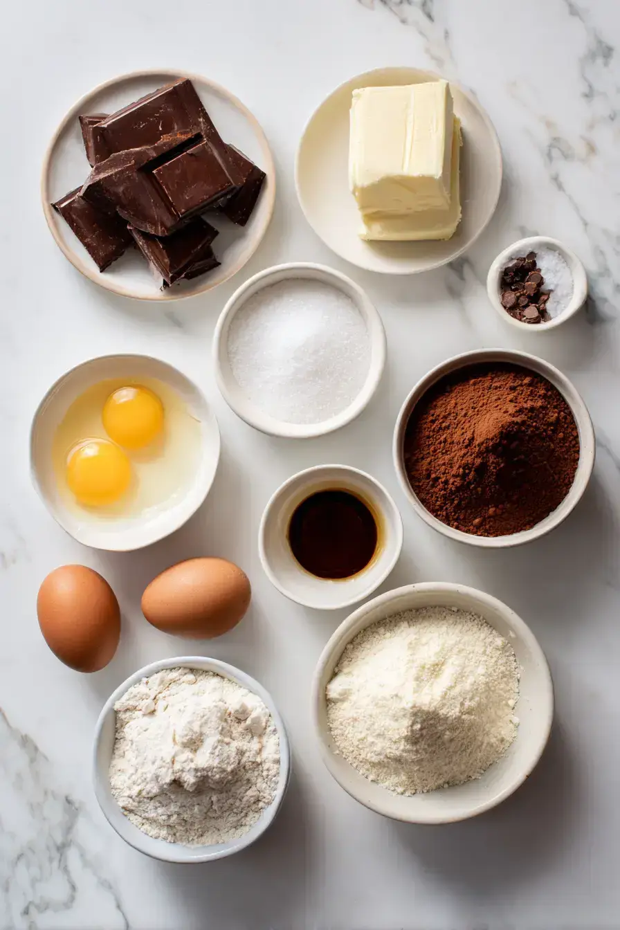 Torta Caprese ingredients preparation