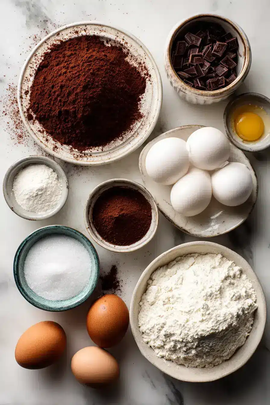 Ultimate Chocolate Fudge Cake ingredients preparation