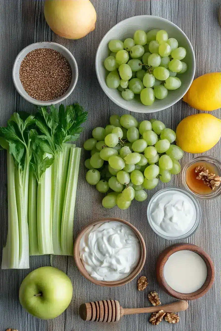 Waldorf Salad ingredients preparation