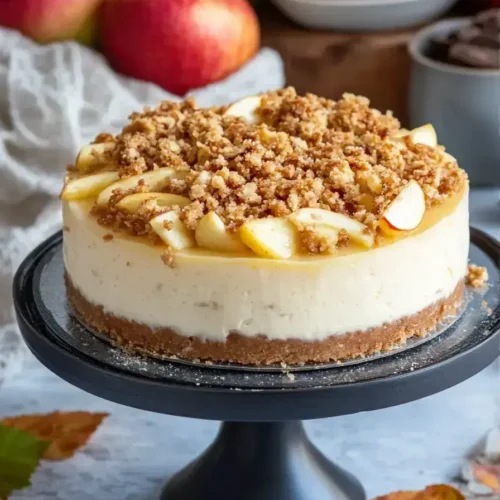 Easy Apple Crumble Cheesecake