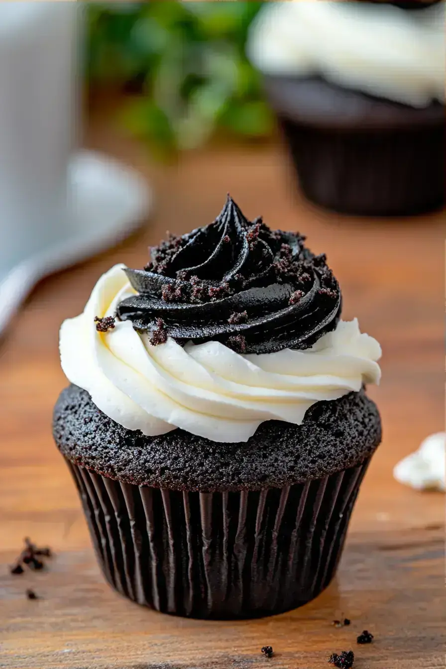 Black Velvet Cupcakes recipe finished dish