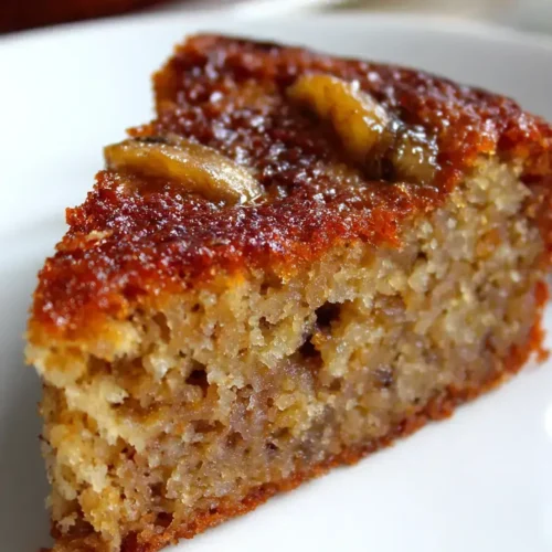 Easy Caramelized Banana Cake
