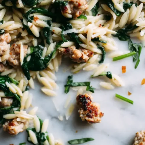 Easy Chicken Sausage Orzo