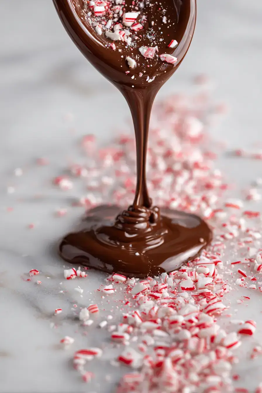Chocolate Peppermint Magic Shell recipe finished dish