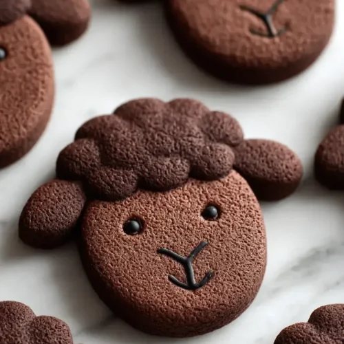 Easy Chocolate Sheep Cookies