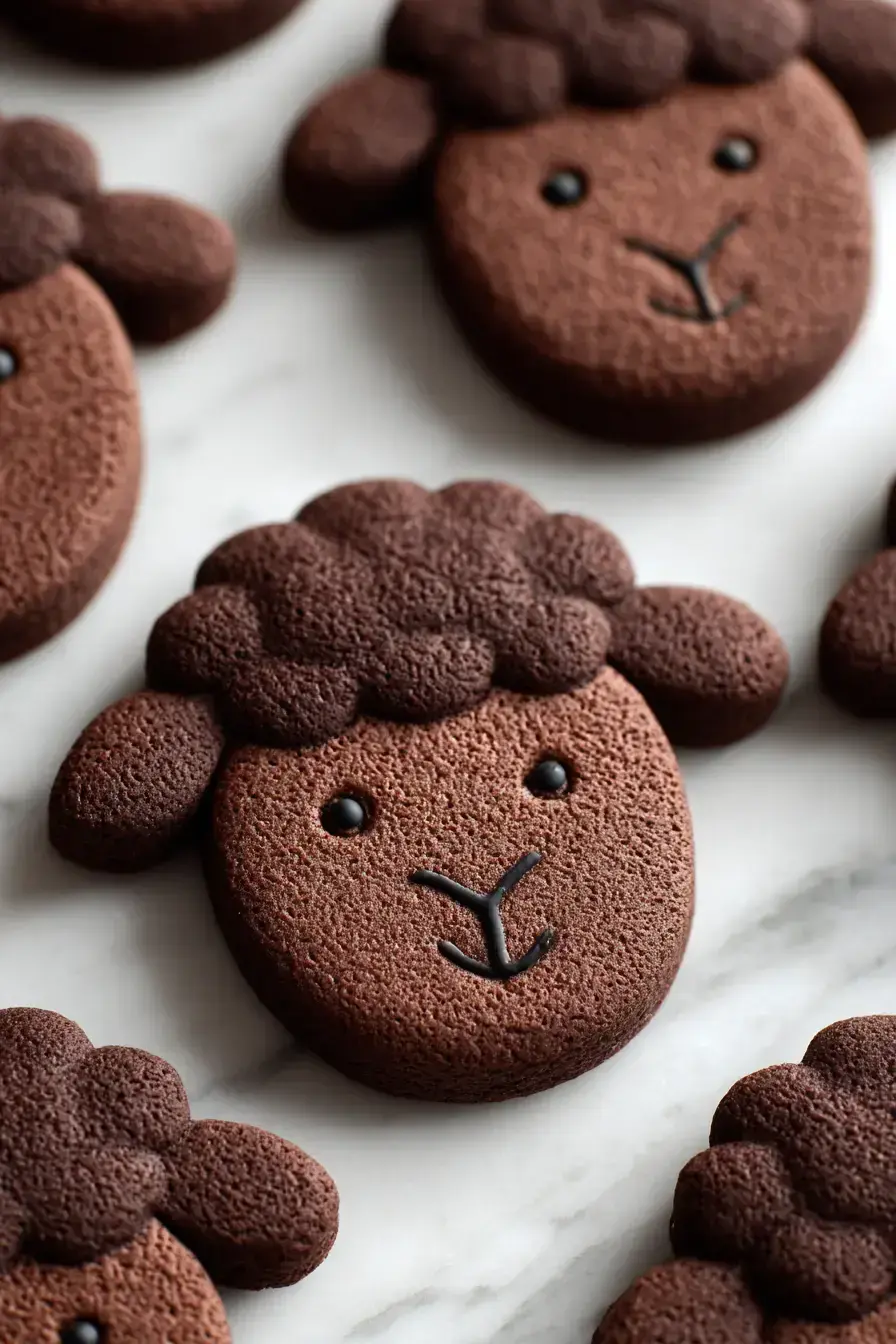 Chocolate Sheep Cookies recipe finished dish