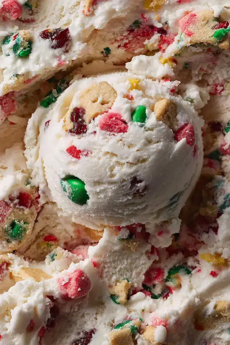 Christmas Cookie Ice Cream recipe finished dish