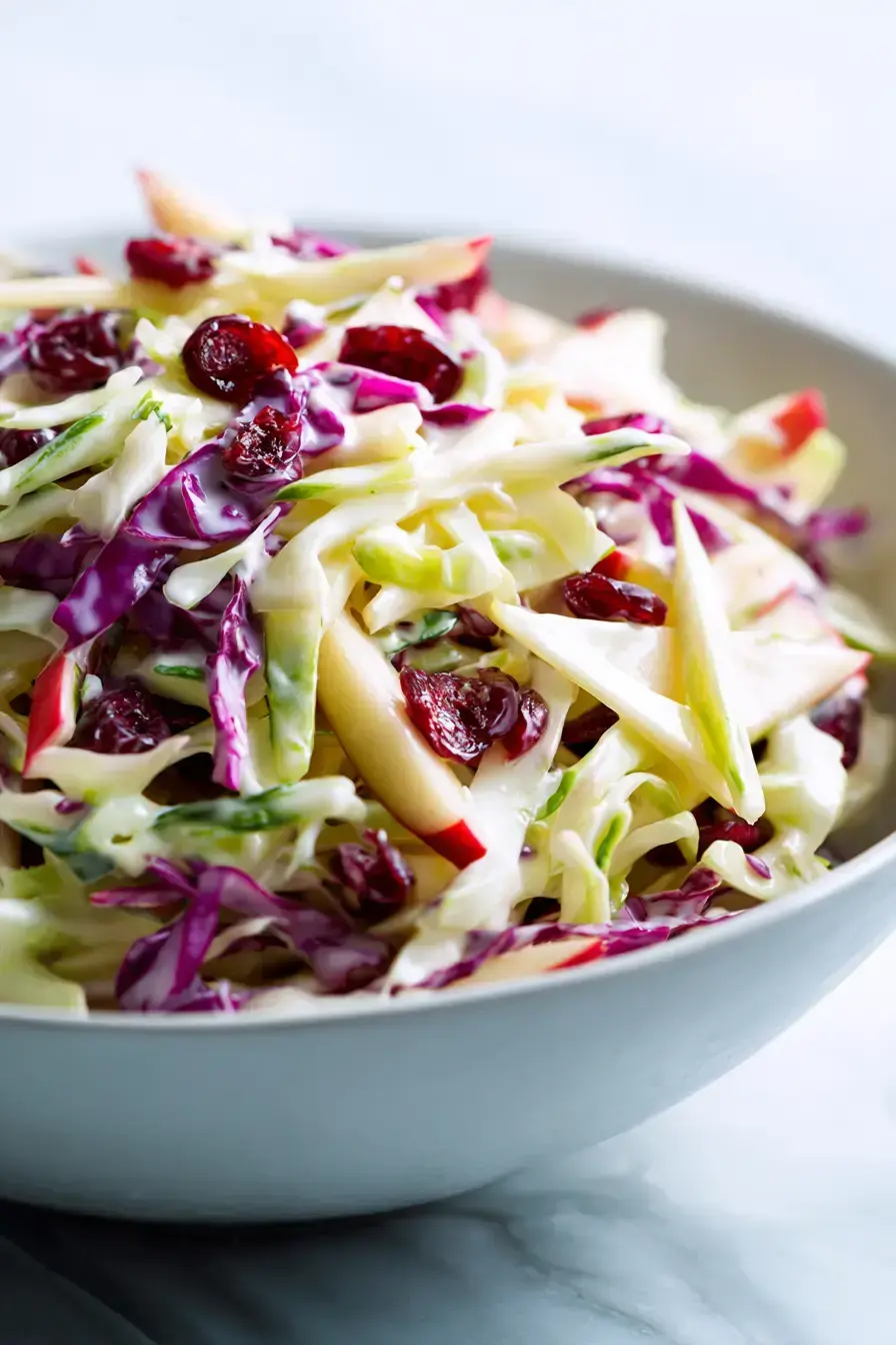 Cranberry Apple Coleslaw recipe finished dish