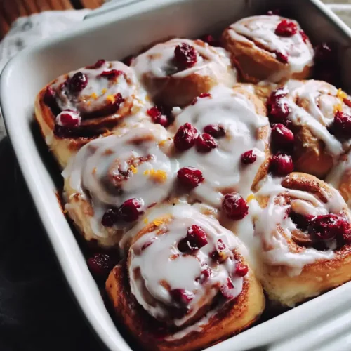 Easy Cranberry Orange Cinnamon Rolls