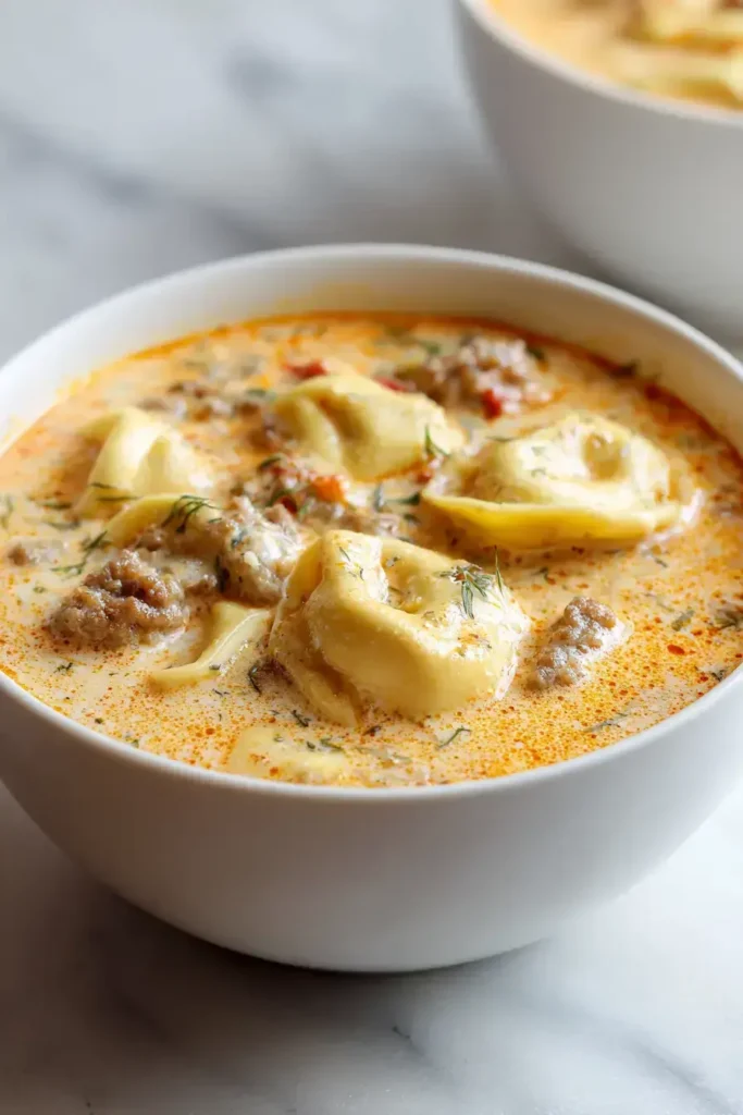 Easy Creamy Tortellini Soup