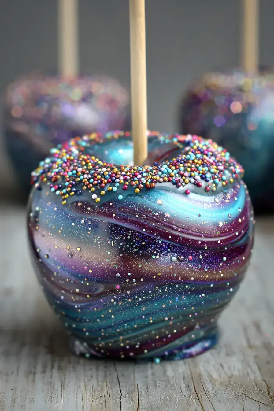 Galaxy Candy Apples recipe finished dish