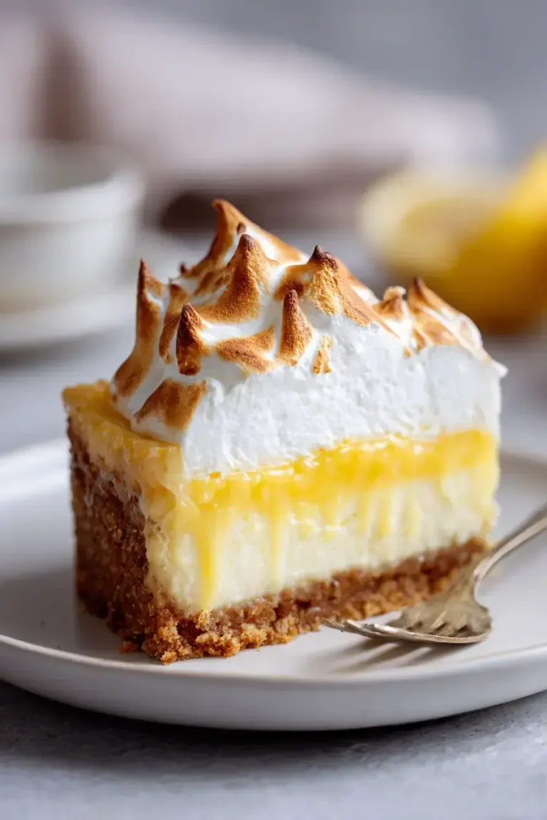 Easy Lemon Curd Meringue Cheesecake