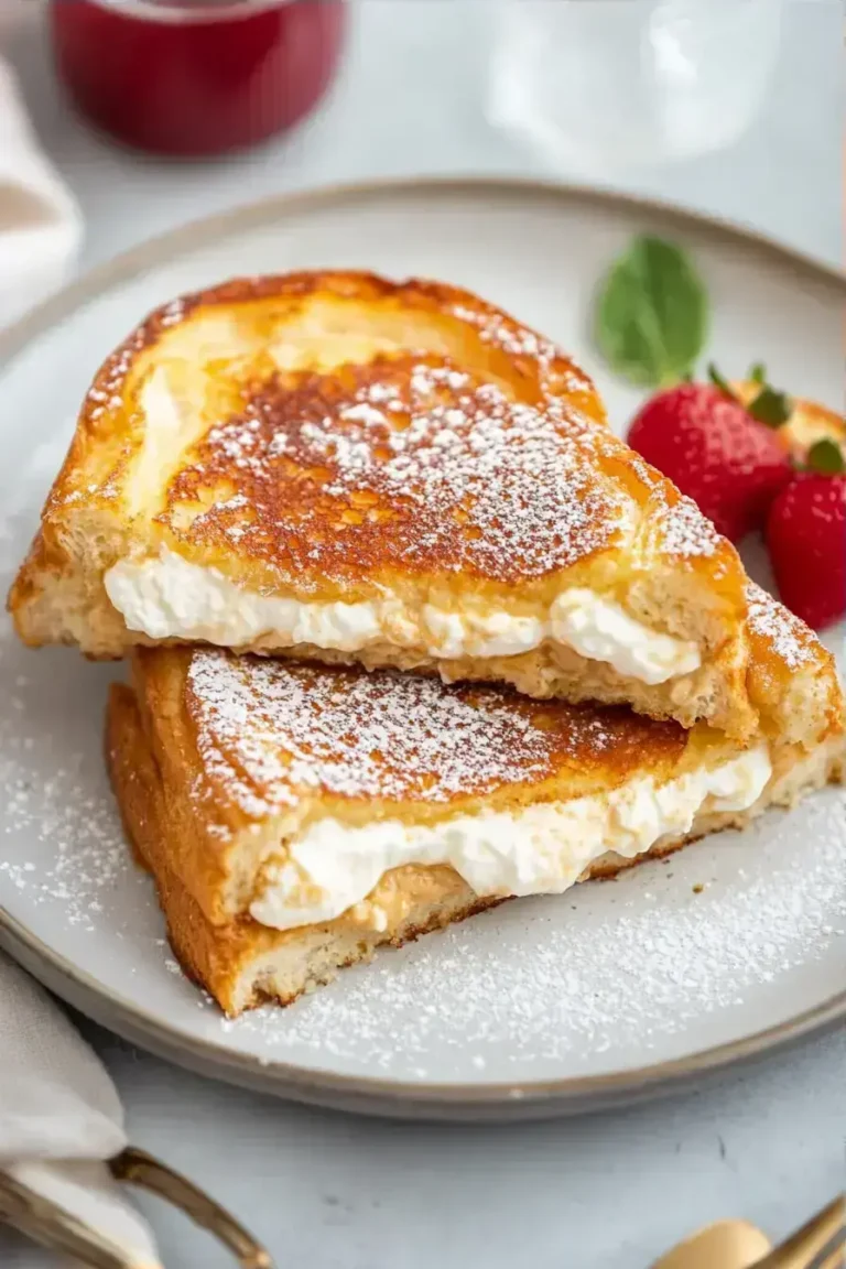 Easy Mascarpone Stuffed French Toast