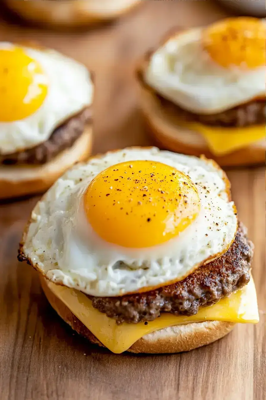 Mini Egg Burgers recipe finished dish