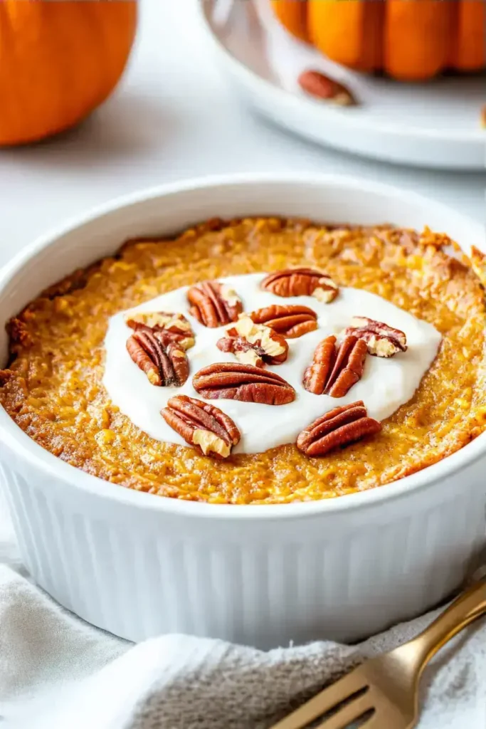 Easy Protein Pumpkin Baked Oats