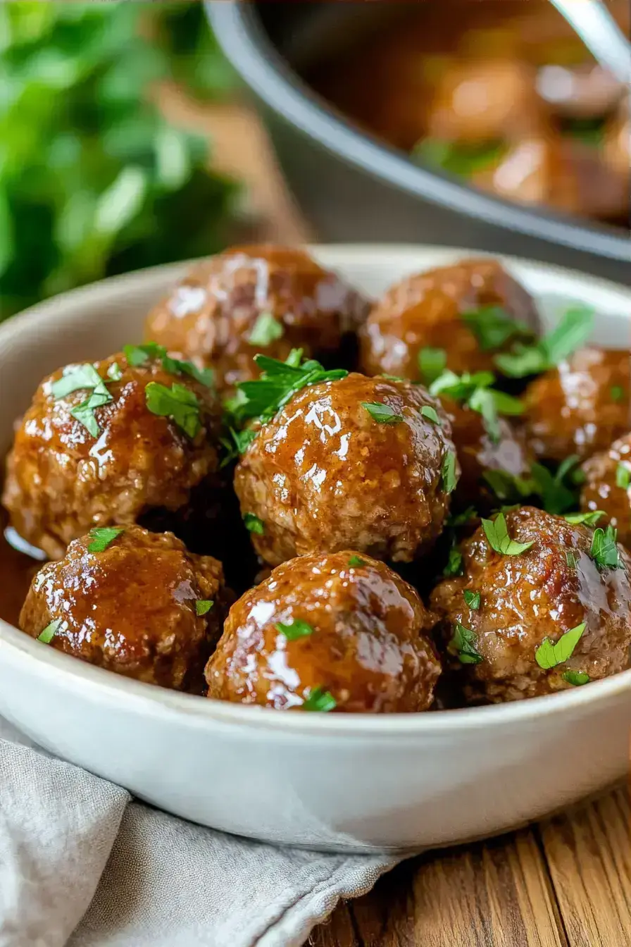 Salisbury Steak Meatballs recipe finished dish