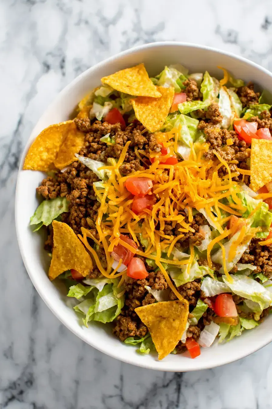 Taco Salad recipe finished dish