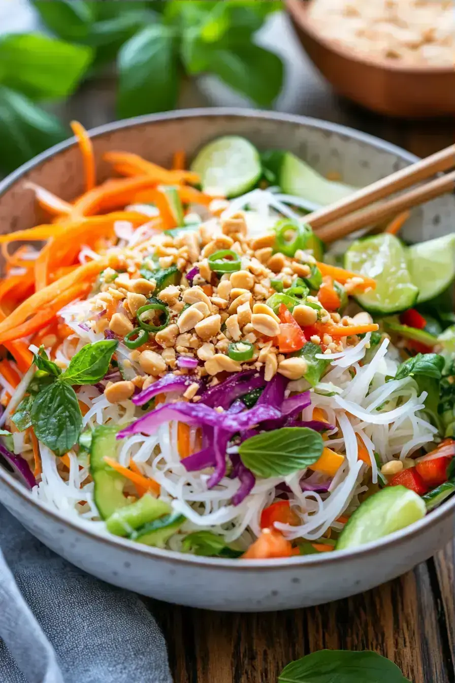 Thai Noodle Salad recipe finished dish